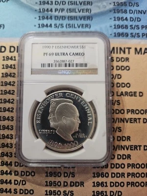 NGC 1990 P EISENHOWER CENTENNIAL S$1Grade PF69  - Image 1 of 2