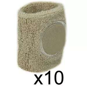 Pulsera deportiva tenis bádminton squash crema paquete de 10 - Imagen 1 de 1