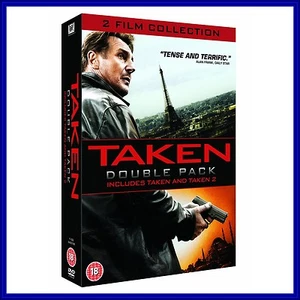 TAKEN 1 & 2 DOUBLE PACK - Liam Neeson  &  Maggie Grace  *BRAND NEW DVD * - Picture 1 of 2