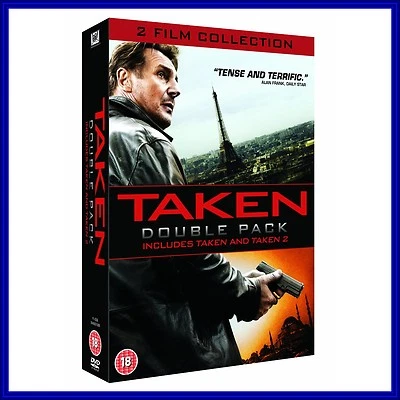 TAKEN 1 & 2 DOUBLE PACK - Liam Neeson  &  Maggie Grace  *BRAND NEW DVD * - Image 1 of 2