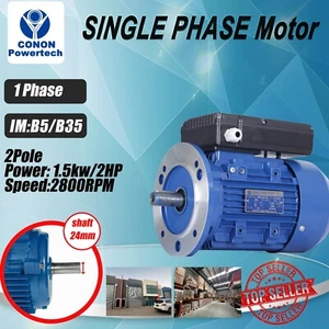 B5/B35 Flange-Mounted 1.5kW/2HP 2800rpm Reversible CSCR Electrical Motor 1PH - Picture 1 of 13