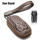 Leather Remote Key Fob Case Cover Shell For Ford F-150 Explorer Lincoln MKX MKC