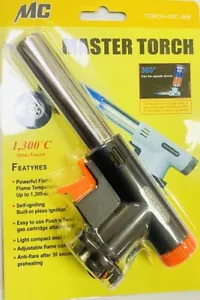 Butane Gas Blow Torch Burner Welding Auto Ignition Soldering BBQ Flame Thrower - Picture 1 of 1