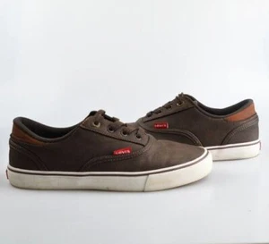 Levi's Mens Ethan Casual Fashion Sneaker Shoe Size 8 Brown Faux Leather - 519214 - Picture 1 of 10