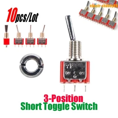 10Pcs Short Toggle Switch 3-Position For RC Wakera Flysky Radio Link Transmitter - Image 1 of 4