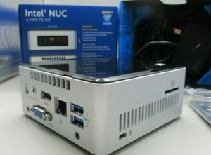 Intel NUC 5CPYH Celeron mini PC kit HDMI port SD card slot desktop preowned - Afbeelding 1 van 10