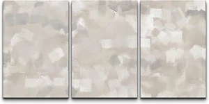 Gray Abstract Wall Art Canvas Prints Set of 3 - Picture 1 of 5