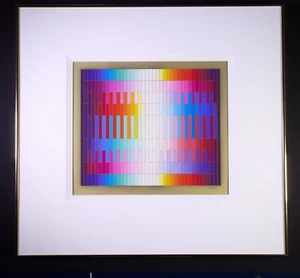 Yaacov Agam "Magic Rainbow" Hand Signed Limited Edition Silkscreen Abstract Art - Picture 1 of 11