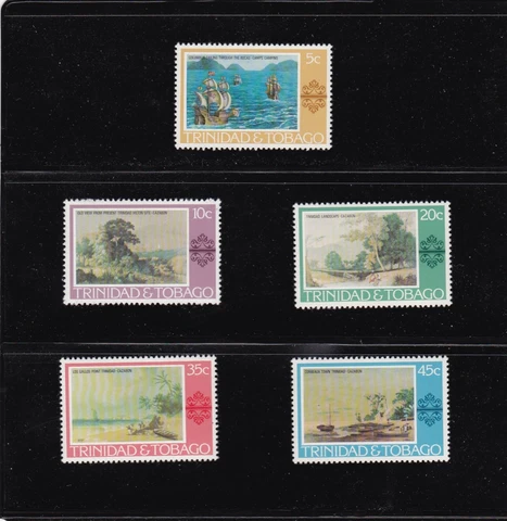 TRINIDAD & TOBAGO #262-266 MNH PAINTINGS: VIEWS COLUMBUS SHIPS & LANDSCAPES Cover