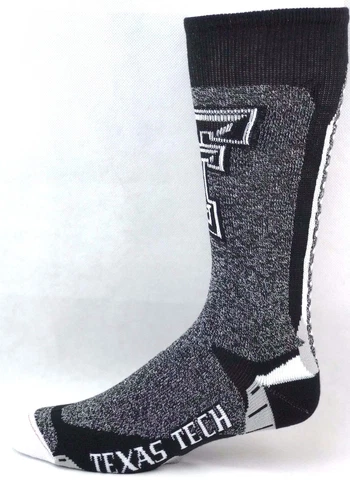 Texas Tech Red Raiders Downtown Gray Crew Socks Cover