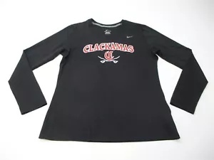 Camiseta NIKE Mujer Talla M DRI FIT Entrenamiento Clackamas Equipo Negra Manga Larga - Imagen 1 de 6