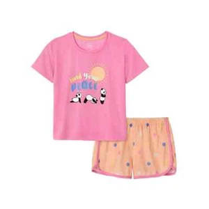 Wonder Nation Panda Bear Girls Sleep Shirt & Short 2Pc Set size Lplus,XL,XXL#C8V - Picture 1 of 2