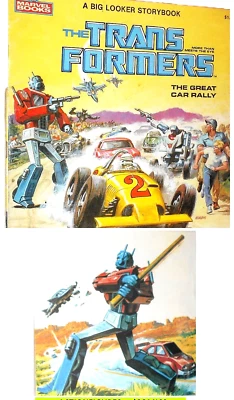 Transformers 1984 The GREAT CAR RALLY Marvel big looker books vintage optimus co - Image 1 of 4