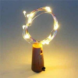 1-20X Wine Bottle Lights 2M Valentines String For Shaped Wire Operated LED Party - Picture 1 of 4