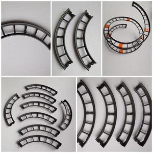 Lego® 2x Roller Coaster Schiene Kurve 80566 🎢 Achterbahn dunkelgrau Spirale Neu - Bild 1 von 10