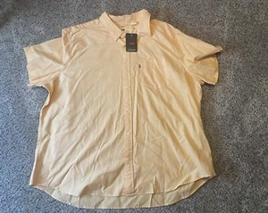 NWT Levi’s Men's Shirt Size 3XL Orange One Pocket Standard Fit Button Up - Picture 1 of 13