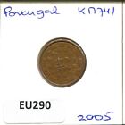 2 EURO CENTS 2005 PORTUGAL Münze #EU290.D