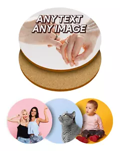 Montañas posavasadas redondas con acabado brillante CUALQUIER FOTO Únicas Personalizadas Cocina Regalo - Imagen 1 de 56