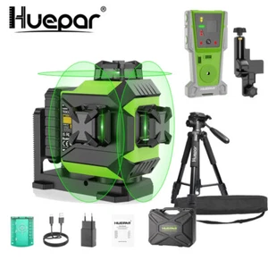 HUEPAR 703CG 360 12 Linien Selbst-Nivellierung-Kreuzlinienlaser+ Stativ+detektor - Bild 1 von 13