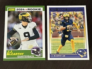 J.J. McCarthy - 35th Anniversary Rookie Throwback & Base 2024 Panini Score - Picture 1 of 2
