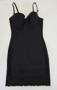 Marilyn Monroe Intimates Wms L Molded Cup Bra Shapewear Slip Black - Picture 1 of 16