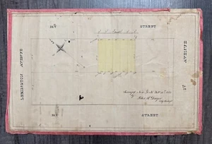 Antique New York City Survey Map Handmade , Lexington & 3rd Ave. - Picture 1 of 8