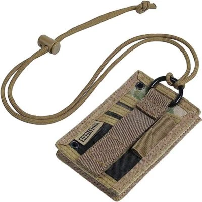 Tactical ID Card Holder Wallet Pouch Organizer Bag Military Chest Hanging Solid - Image 1 of 4