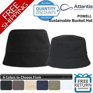 🔥 Atlantis Headwear Men Sustainable Bucket Hat Short And Steep Brim Powell - Picture 1 of 19