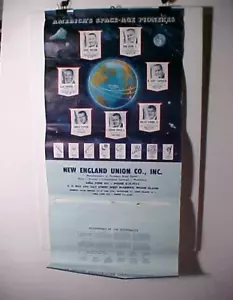 America Space Age Travel Pioneers Astronauts Alan Shepard Explorer Poster 1960s - Picture 1 of 6
