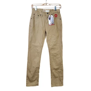 Levi's 511 Boys Size 14 27X29 Slim-Fit Sueded Twill Pants with Stretch in Khaki - Picture 1 of 6