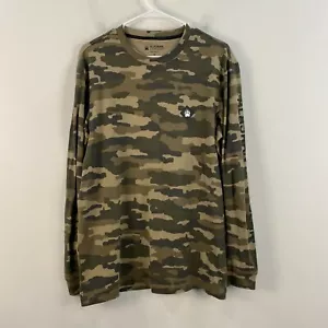 Duluth Trading Mens Medium Top Green Pullover Camoflauge Cotton Camo 5752 - Picture 1 of 11