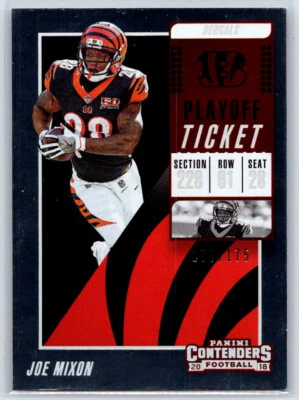 2018 Panini Contenders Joe Mixon #80 Playoff Ticket /175 Cincinnati Bengals - Image 1 of 2