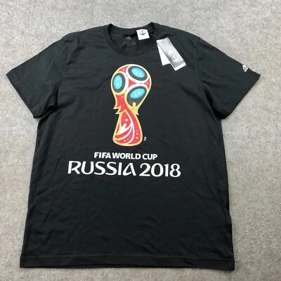 Adidas Fifa World Cup Shirt Mens Large Russia 2018 Black Soccer Football - Image 1 of 4