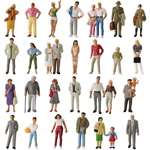 30pcs échelle O 1:43 Modèles de Personnes Peints Décor de Modèle Ferroviaire - Imagen 1 de 7