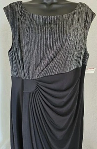 Connected Apparel Womens Dress Size 16 Black Silver NEW - Picture 1 of 24