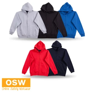 Kids Double Bay Hoodie Full Zip and Two Pockets Long Sleeves Easy Fit FL03K - Picture 1 of 13