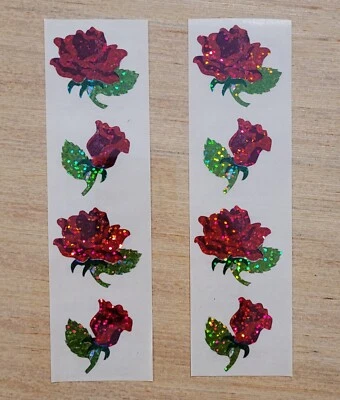 Vintage Hambly Studios Holographic Collectable Stickers ROSES
