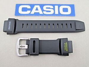 Casio ProTrek PRG550 PRG-550 PRG-550-1A9 black resin watch band yellow letters