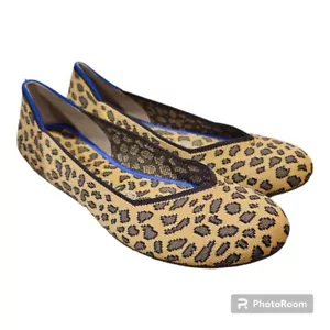 Rothy's Size 6.5 The Flat Round Toe Shoe in Spotted Leopard Animal Print - Picture 1 of 6