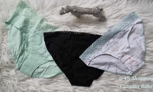 Victoria's Secret * Hüftslip Baumwolle SlipHiphugger Bikinislip Spitze Gr. S, L - Bild 1 von 22