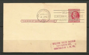 U.S.A. entier postal postal stationary 1953 oblit. Strawberry Point /L3908 - Picture 1 of 1