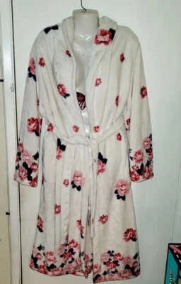 liz claiborne Sleepwear халат женщин большой розовый печать горошек карманы B30 - Изображение 1 из 4