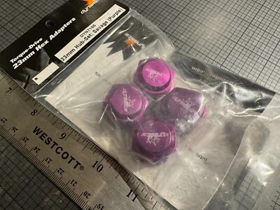 HPI Savage Dynamite Purple 23mm Wheel Hub Hex Adapters DYN7185 Savage X 21 25 - Image 1 of 4