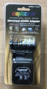 International Travel Series Universal AC/DC Power Adapter 500 mA Converts 110V - Afbeelding 1 van 2
