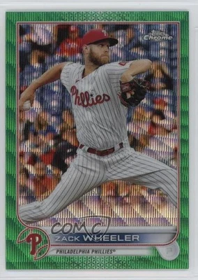 2022 Topps Chrome Green Wave Refractor /99 Zack Wheeler #207 - Image 1 of 2