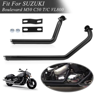 Shortshots Staggered Exhaust System Kits For Suzuki Boulevard C50 B/C/Boss M50 - Image 1 of 4