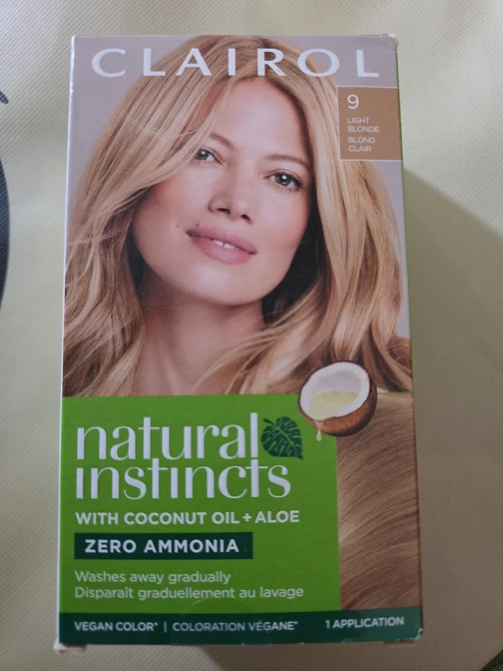 Clairol Natural Instincts cabelo com óleo de coco aloe zero amônia - Imagem 1 de 4