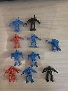 Arco Rogun robots plastic space toy figure vtg droid lot 9 Red Blue Black 1984 - Picture 1 of 6