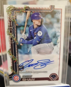 MATT SHAW RC Autograph 166/200 2025 Topps Holiday #PA-MS Chicago Cubs - Picture 1 of 2