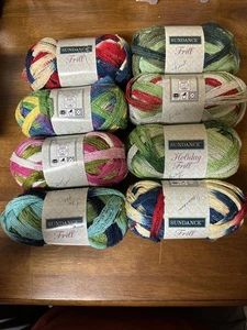 Lot of 8 Sundance Frill Yarn Bulky Novelty Yarn Sparkly 25 Yd Per Spool - Picture 1 of 5